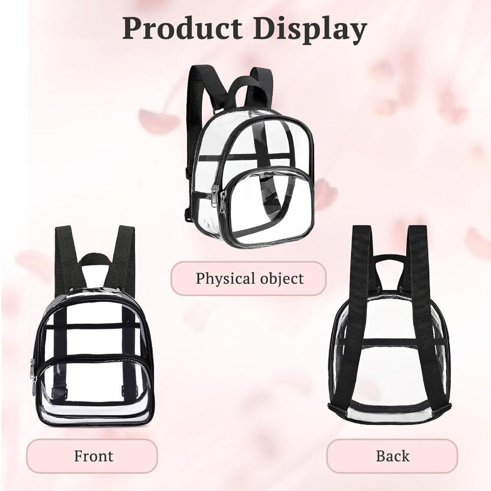 Mini Clear Backpack PVC Small Transparent Bag for… - image 5